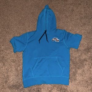 Nike air short sleeve hoodie.